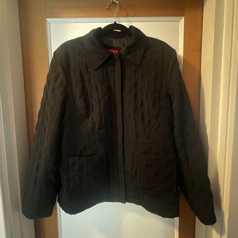 Black Quilted Esprit Jacket/Coat Size L